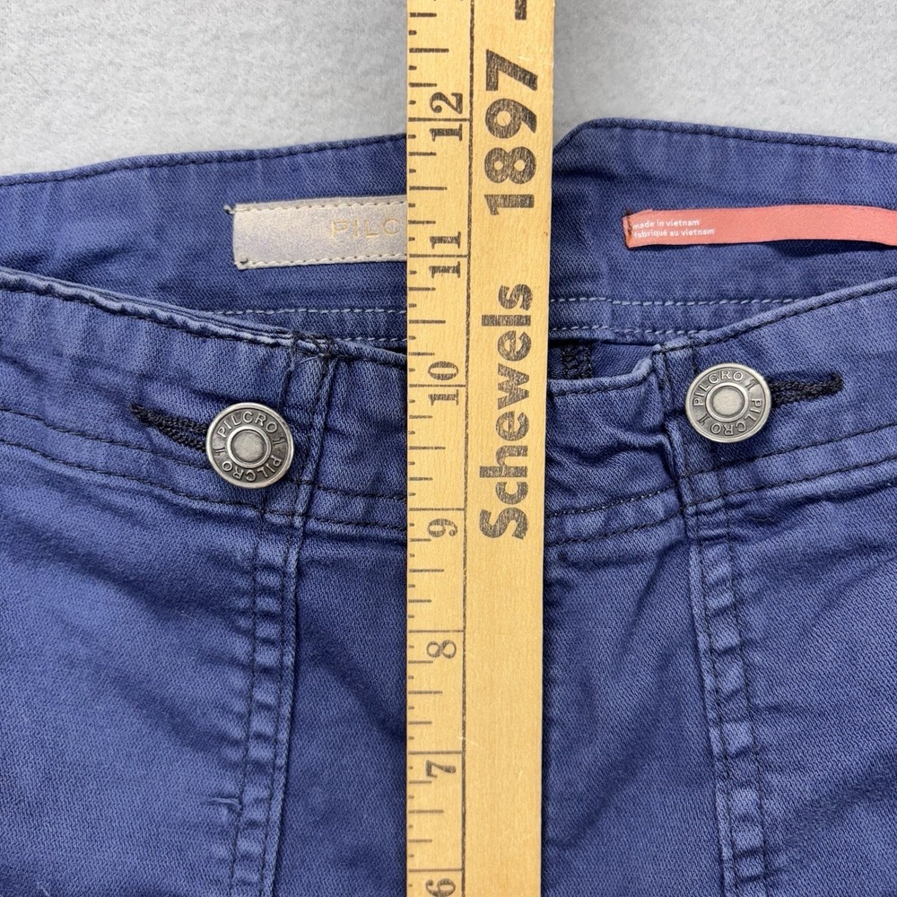 Pilcro Pants Womens Sz 30 Wide Leg Buckle Back Blue Hippie Boho Stretch Hipster - Picture 6 of 13